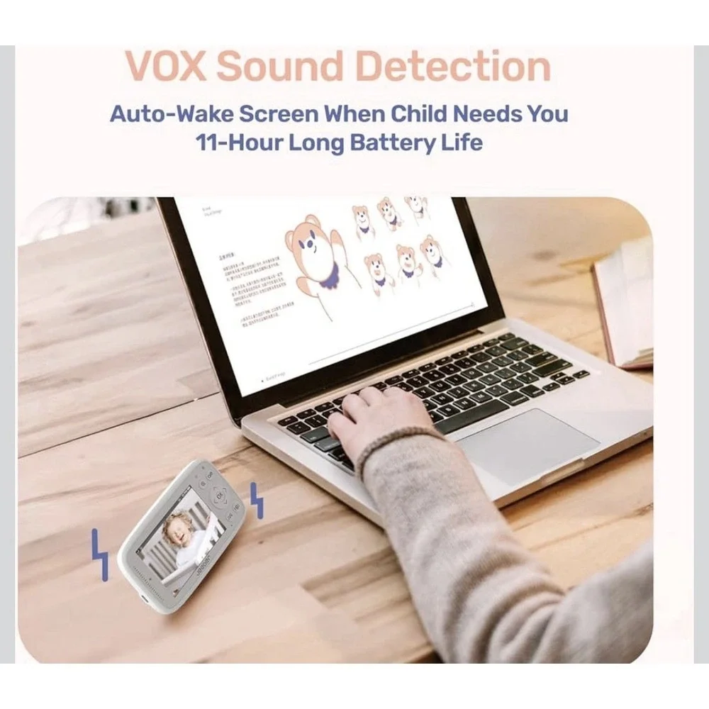 12N32/ 1080P WiFi Baby Monitor with 2 Cameras Audio4